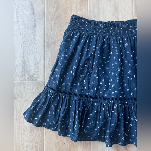 Madewell Smock-Waist Ruffle Mini Skirt in Bandana Flower Size Small - Picture 9 of 13
